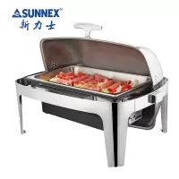 自助餐炉布菲炉 带温控电加热保温炉保温台 SUNNEX第三代 全翻盖1/2双盆2x7升X813287V-7