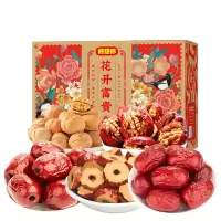 好想你(MISS YOU) 花开富贵1376g 大红枣 薄皮核桃 枣夹核桃礼盒装 坚果零食