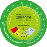 中锐智采 控疾BMI体重指数健康大转盘bmi转盘身高体重壁挂式转盘bmi速查卡