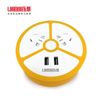 乐默花儿排插多功能定时双USB插线板插排LCC-306 颜色随机