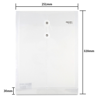 得力5511 透明PP档案袋白色票据收纳文件资料公文袋 12个装