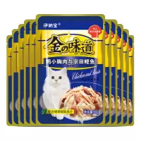 伊纳宝金的味道猫零食鸡肉配方添加宗田鲣鱼60g×10包