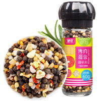 银京烤肉混合调味料研磨瓶60克研磨器黑胡椒粉家用牛排西餐海盐大蒜粒莳萝籽芫荽籽辣椒