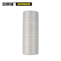 安赛瑞 SAFEWARE 10493 可撕无纺布免洗抹布(6卷装)灰色50张/卷 单片20×30cm