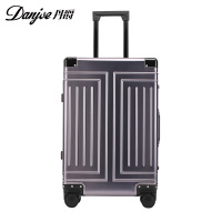 丹爵(DANJUE)铝镁合金TSA海关锁万向静音轮拉杆箱D58-20寸枪色