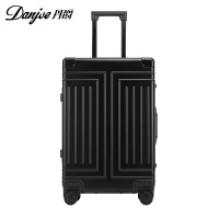 丹爵(DANJUE)铝镁合金TSA海关锁万向静音轮拉杆箱D58-24寸黑色
