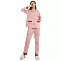 春秋月子服孕妇喂奶套装保暖睡衣产后喂奶哺乳家居保暖月子服Jyz10352