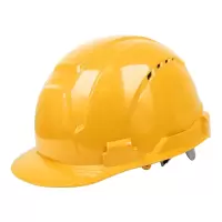 玻璃钢安全帽防砸抗冲击圆顶帽 黄色-SJ