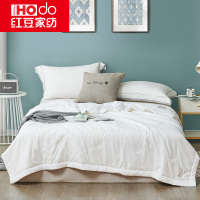 红豆大豆纤维被夏凉被空调被单人双人夏被夏季薄被芯素色烫钻被子