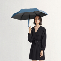 蕉下BANANAUNDER 胶囊系列-丝影限定系列-五折伞真丝蓝