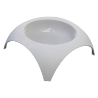 宠物碗美卡飞碟碗(狗)-小号-亚银灰狗狗食用碗稳定碗宠物用品宠物喂食用碗狗碗猫碗犬用碗