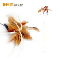 田田猫 螺旋白杆纸絮逗猫棒