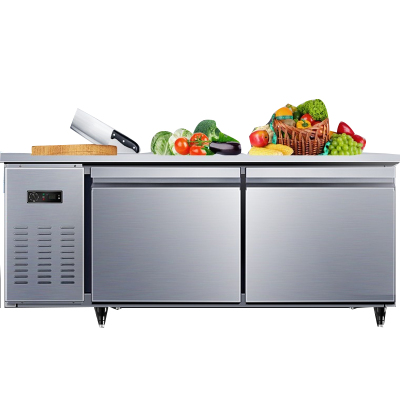 德玛仕DEMASHI 1.8米冷藏工作台冰柜保鲜操作台冰柜冰柜商用冰箱 TD0.4L2S 1.8*0.8*0.8双温款
