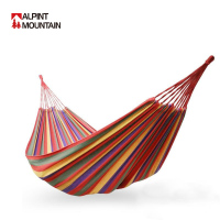 狼行者户外野营双人绑绳帆布吊床 室内宿舍单人休闲秋千寝室吊床 双人吊床LXZ-5015（颜色随机）