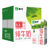 蒙牛纯牛奶1L*6盒 /箱 无菌砖全脂牛奶烘焙咖啡奶茶打奶泡早餐奶 纯牛奶1000ml*6盒