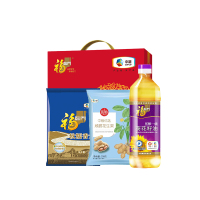 中粮福临门 中粮合家欢干果粮油礼盒礼品 709g+900ml