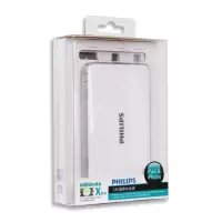 飞利浦 PHILIPS DLP6000(白) (PHILIPS) 移动电源 6000mAh(包装数量 1只)