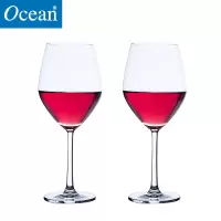 Ocean进口无铅玻璃冷切口红酒杯家用高脚杯595ML2只品酒杯大容量
