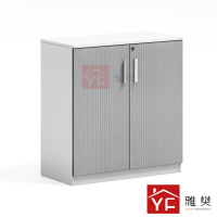 雅樊YR-LB-S0308 文件柜 宝马灰铝材+米白+灰波纹板 800*400*852