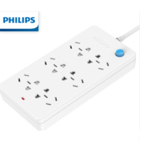 飞利浦 PHILIPS SPS6020B/93 双排6位总控1.8米接线板,白色新国标SPS6020B/93