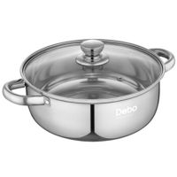 不锈钢锅汤 锅电磁炉通用锅 德铂凯奇 26cm