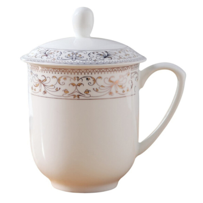 国产定制(GCDZ)陶瓷茶杯带盖骨瓷水杯 定制