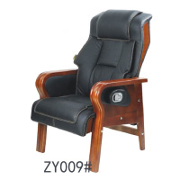精艺 实木牛皮人体工学椅 YZ-009#