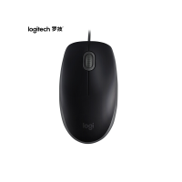 罗技(Logitech)M110 鼠标 有线鼠标 黑色 U口