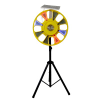 安赛瑞(SAFEWARE)太阳能回转灯 聚乙烯 喷塑三角架 直径56CM 一套装