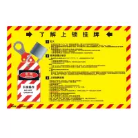 安赛瑞(SAFEWARE)安全教育挂图(了解上锁挂牌)50×75cm 塑料板