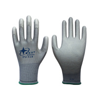 星宇 十三针灰尼龙PU涂掌手套 PU518 7码12副/包LN