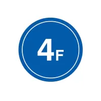 安赛瑞(SAFEWARE)楼层指示标识(4F)Φ45cm 塑料板