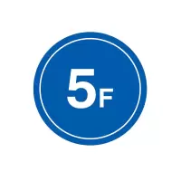 安赛瑞(SAFEWARE)楼层指示标识(5F)Φ30cm 塑料板