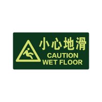 安赛瑞(SAFEWARE)经济型自发光地贴（小心地滑）10片装 295×145mm