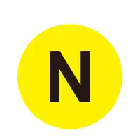 安赛瑞(SAFEWARE)耐磨库位编号地贴（N）Φ20cm 耐磨PC材料