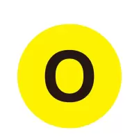 安赛瑞(SAFEWARE)耐磨库位编号地贴（O）Φ20cm 耐磨PC材料