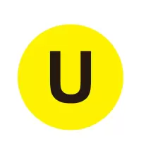 安赛瑞(SAFEWARE)耐磨库位编号地贴（U）Φ20cm 耐磨PC材料