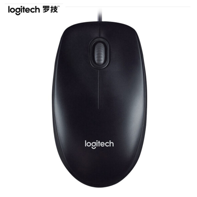 罗技(Logitech) M90 有线鼠标 办公鼠标 对称鼠标 即插即用 黑色