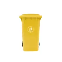安赛瑞(SAFEWARE)商用垃圾桶(100L)2个装 黄色 55×46×81cm