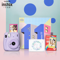 富士instax立拍立得 一次成像相机 mini11精美礼盒 丁香紫(含10张相纸)