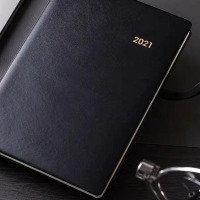 得力(deli) 商务经典皮面本办公用品 会议记事本