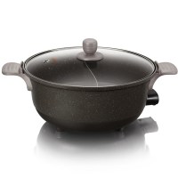 小熊(bear)电火锅家用多功能不粘锅电热锅涮煮一体锅插电炒菜炒锅鸳鸯 DHG-B50G5