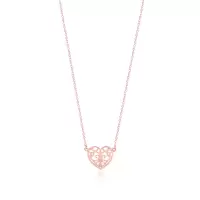 TIFFANY&CO.蒂芙尼RUBEDO®金属Tiffany Enchant®魔法之心吊坠项链