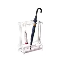 安赛瑞(SAFEWARE)铁艺雨伞架(白)50×25×70cm 21孔24钩 金属烤漆