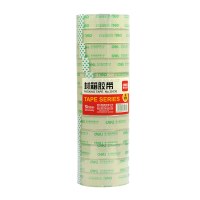 得力(deli)30130 筒装高透明度封箱胶带24mm30y 12卷/件 5件装