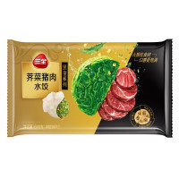 三全黑金系列荠菜猪肉饺子600g