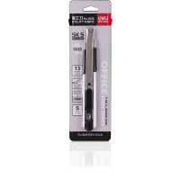 得力(deli)美工刀 大号不锈钢壁纸刀 墙纸刀刀架 切割刀 小号手工刀具裁纸刀 2056 3把装