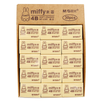 晨光(M&G)文具4B黄色小号橡皮 学生美术绘图考试橡皮擦 米菲系列可爱橡皮擦 30块装 MF6305