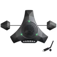 Mvoice8010-W 视频会议2.4G无线全向麦克风 5米半径收音(适用40㎡大型会议室)