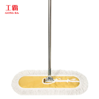 工霸(GONGBA)不锈钢杆平板拖把 精品加厚米黄 110CM 单位:把